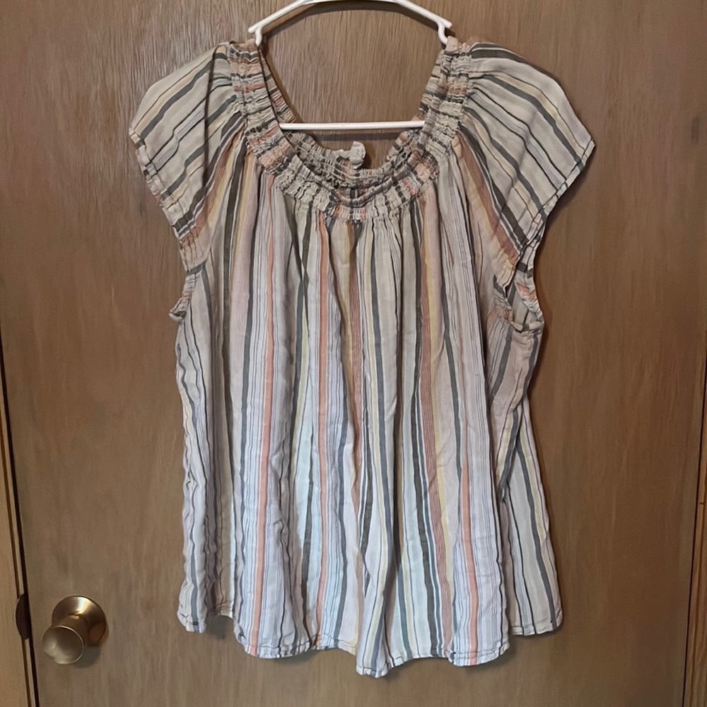 Striped Linen Top